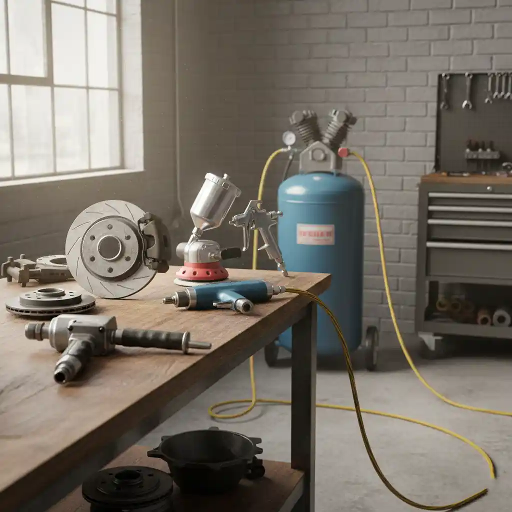 بهترین ابزار بادی برای تعمیرگاه خودرو؛ از بازکردن پیچ تا رنگ‌کاری حرفه‌ای