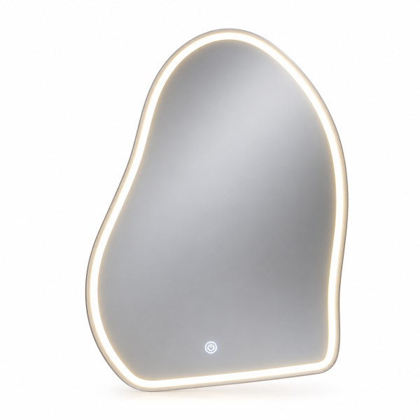 آینه دفرمه LED‌دار با کلید لمسی