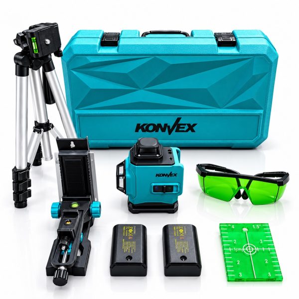 تراز لیزری 16 خط حسگردار KONVEX مدل KX-TL184DG | لیزر سبز 360 درجه