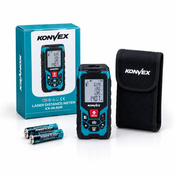متر لیزری 60 متری KONVEX مدل KX-ML60R (نور قرمز)